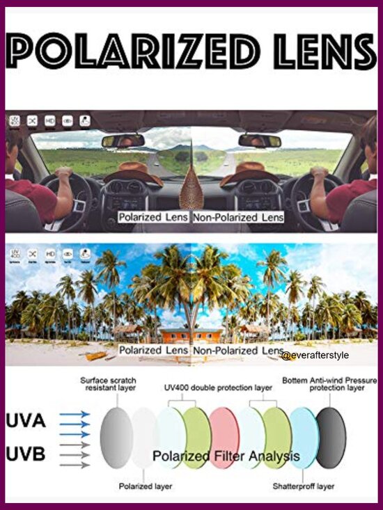 Oversized Square Cat Eye Butterfly Sunglasses with UV400 Protection
